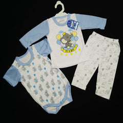 conjunto 1mer dia azul elefante rey